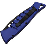 Piranha Knives Auto Button Lock Blue P-3BT - Automatic Opening EDC Knife With 154CM Blade And Aluminum Handle by Piranha Knives