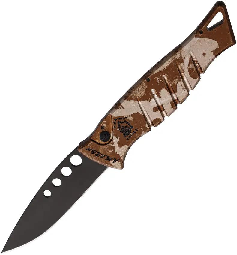 Piranha Knives Auto Amazon Button Lock Cam P-3CT by Piranha Knives