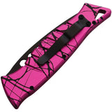 Piranha Knives Auto Amazon Button Lock Pnk P-3PKT - Automatic Open Knife 154CM Stainless Blade Pink Camo Aluminum Handle by Piranha Knives
