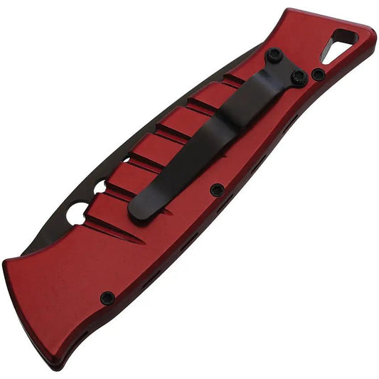 Piranha Knives Auto Amazon Button Lock Red P-3RT - Automatic Opening EDC Knife With 154CM Blade by Piranha Knives