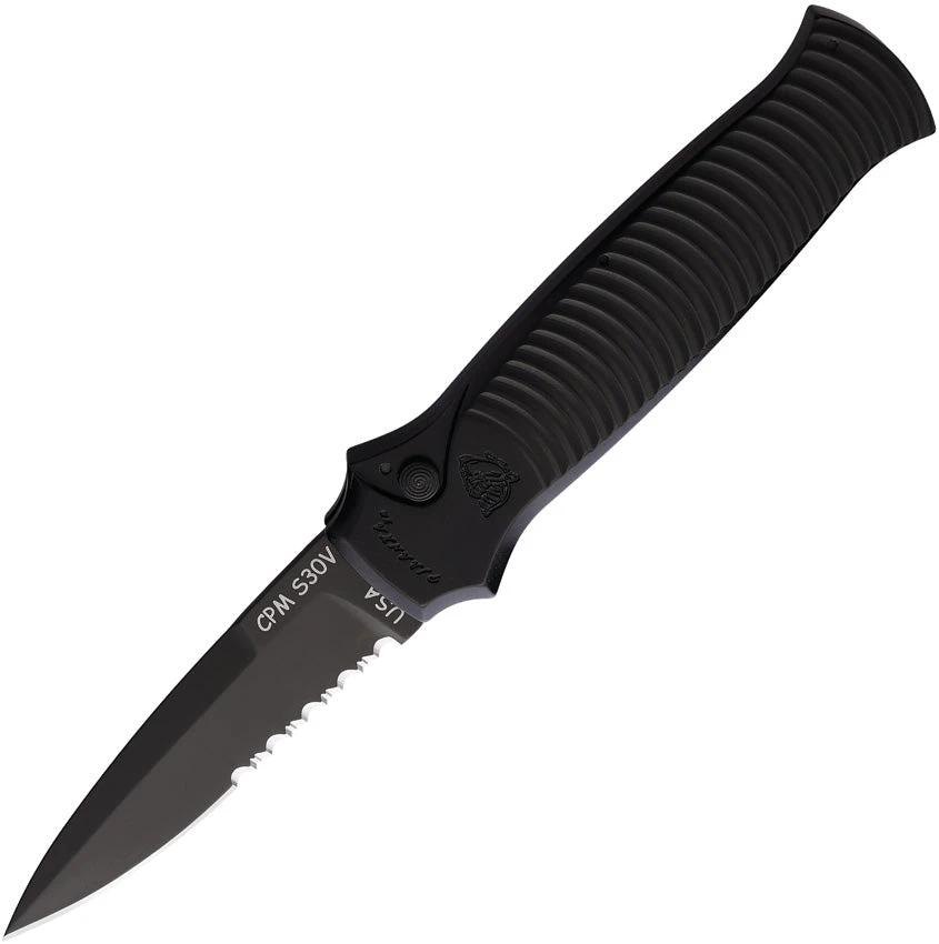 Piranha Knives Auto Bodyguard Button Lock P-6BKTS by Piranha Knives