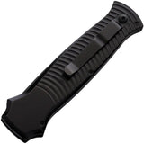Piranha Knives Auto Bodyguard Button Lock P-6BKTS - Automatic Opening 3.25 Inch CPM S30V Blade Black Aluminum Handle by Piranha Knives