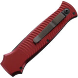 Piranha Knives Auto Bodyguard Tactical P-6RT - Black CPM S30V Blade With Red Aluminum Handle by Piranha Knives