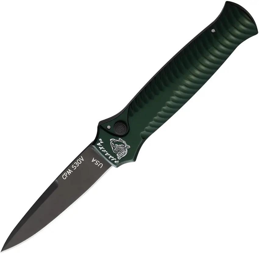 Piranha Knives Auto Miniguard Button Lock P-7GT by Piranha Knives