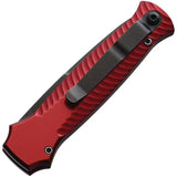 Piranha Knives Auto Miniguard Button Lock P-7RT - Automatic Opening Knife With CPM S30V Spear Point Blade by Piranha Knives