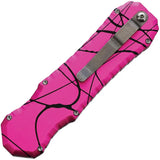 Piranha Knives Auto Excalibur Tactical OTF P-8PK Pink Camo Aluminum Handle - Automatic Opening by Piranha Knives