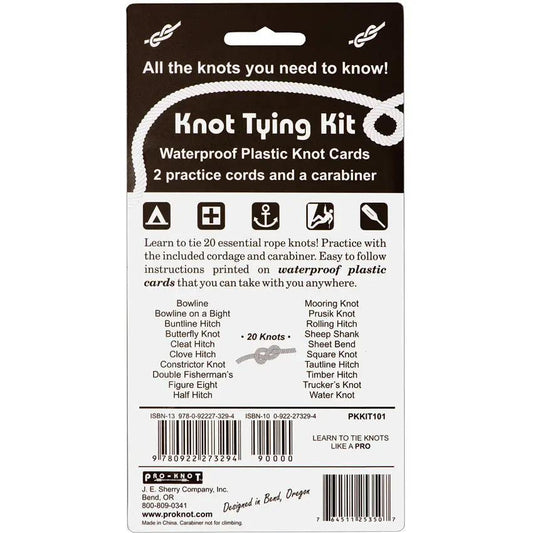 Pro-Knot Knot Tying Kit PKKIT101 For Beginners And Outdoor Enthusiasts Learn 20 Essential Knots Waterproof Reference by Pro-Knot
