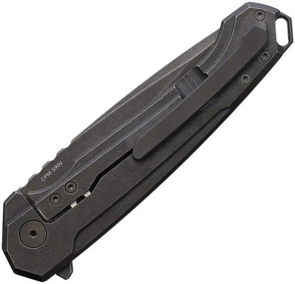 MK Knives & Tools Ingeni Framelock Black PVD MK-01F.FP003 CPM S90V Stonewashed Blade Titanium Handle by MK Knives & Tools