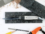 Premium Knife Supply Texas Toothpick Blank SM53 - Mirror Finish Stainless Long Clip Blade by Premium Knife Supply