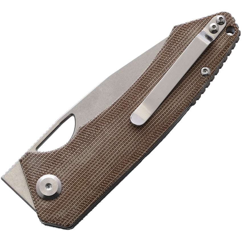PMP Knives Spartan Linerlock Micarta PMP015 SPARTAN BROWN MICARTA N by PMP Knives