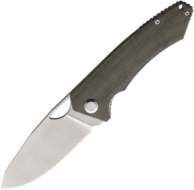 PMP Knives Spartan Linerlock Micarta PMP016 SPARTAN GREEN MICARTA N by PMP Knives