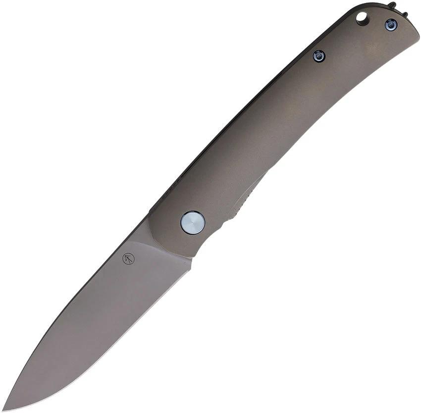 PMP Knives User II Framelock Gray PMP045 SILVER/ BLUE SCREWS by PMP Knives
