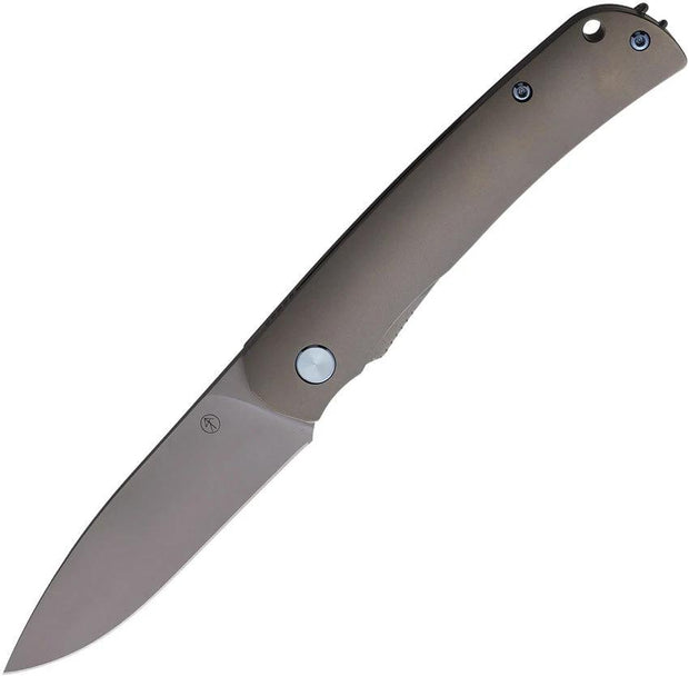 PMP Knives User II Framelock Gray PMP045 SILVER/ BLUE SCREWS by PMP Knives
