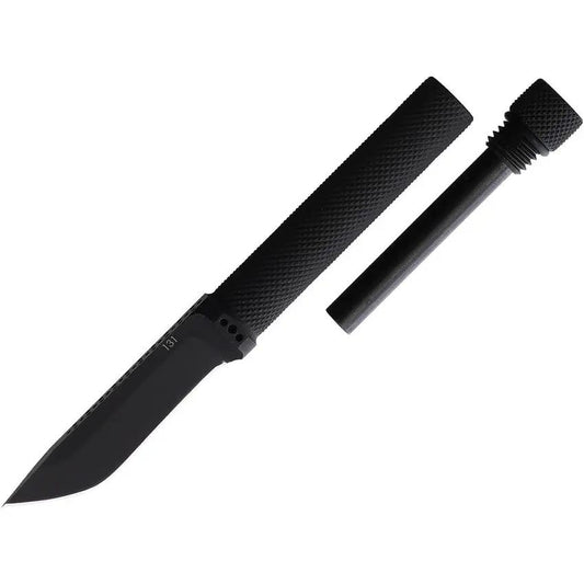 Panacea X FireFly Fixed Blade Tanto - Ferro Rod Striker Neck Sheath 4.5 Inch Overall Blade by Panacea X