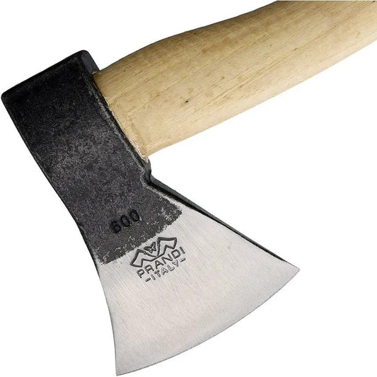 Prandi German Style Hatchet - American Hickory Handle, 14in Overall, 6in Carbon Steel Head by Prandi