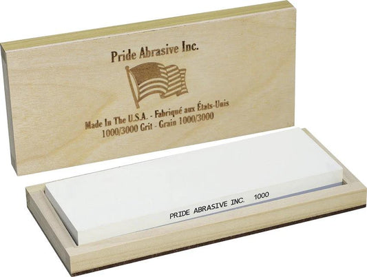 Pride Abrasive Combination Water Stone 1K/3K 83110003000 (WOOD BOX) by Pride Abrasive
