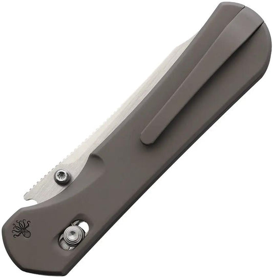 Piratech Knives Kraken Crossbar Lock K01 - CPM S90V Blade, Titanium Handle, Pocket Clip by Piratech Knives