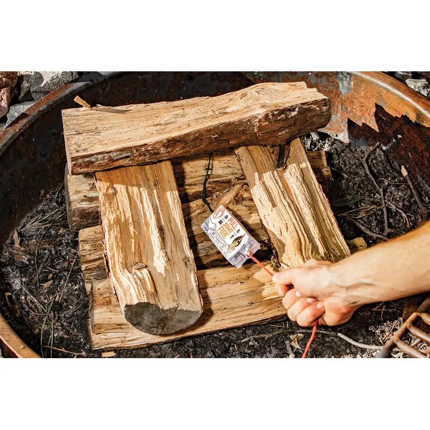 Pull Start Fire 77302 - Windproof No Matches Required Fire Starter Lights Wet Wood Anywhere by Pull Start Fire