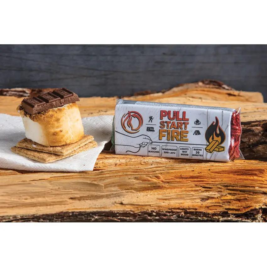 Pull Start Fire 77302 - Windproof No Matches Required Fire Starter Lights Wet Wood Anywhere by Pull Start Fire