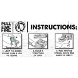 Pull Start Fire 77302 - Windproof No Matches Required Fire Starter Lights Wet Wood Anywhere by Pull Start Fire