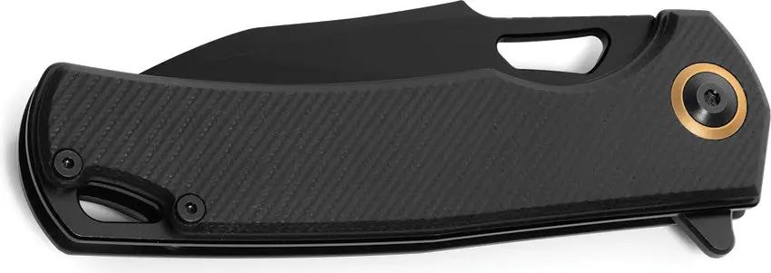 Patriot Tactical Shadowhawk Linerlock - Black Oxide Drop Point Blade With G10 Handle And Pocket Clip by Patriot Tactical