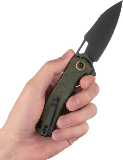 Patriot Tactical Shadowhawk Linerlock - Green G10 Handle And 3 Inch Black Oxide Blade Pocket Knife by Patriot Tactical
