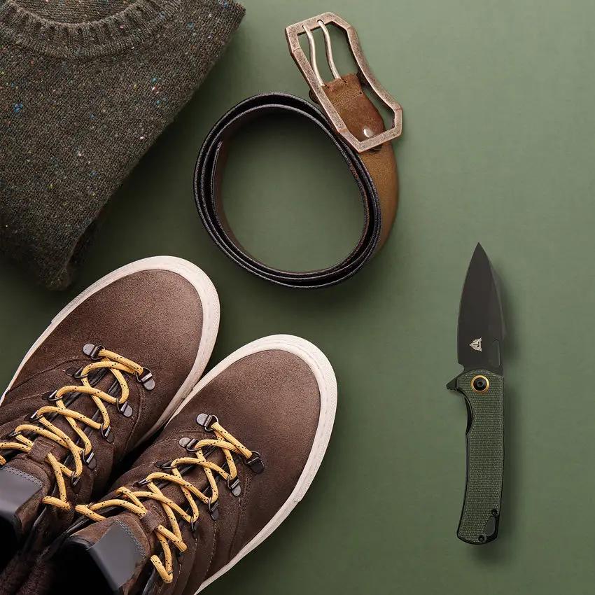 Patriot Tactical Shadowhawk Linerlock - Green G10 Handle And 3 Inch Black Oxide Blade Pocket Knife by Patriot Tactical
