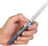 Patriot Tactical Slim Jim Framelock Knife - Satin Stainless Tanto Blade Two-Tone Handle Pocket Clip by Patriot Tactical