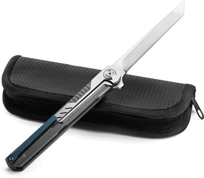 Patriot Tactical Slim Jim Framelock Knife - Satin Stainless Tanto Blade Two-Tone Handle Pocket Clip by Patriot Tactical