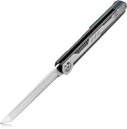 Patriot Tactical Slim Jim Framelock Knife - Satin Stainless Tanto Blade Two-Tone Handle Pocket Clip by Patriot Tactical