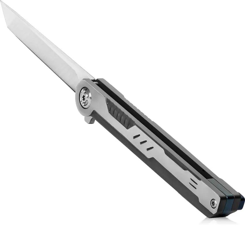 Patriot Tactical Slim Jim Framelock Knife - Satin Stainless Tanto Blade Two-Tone Handle Pocket Clip by Patriot Tactical