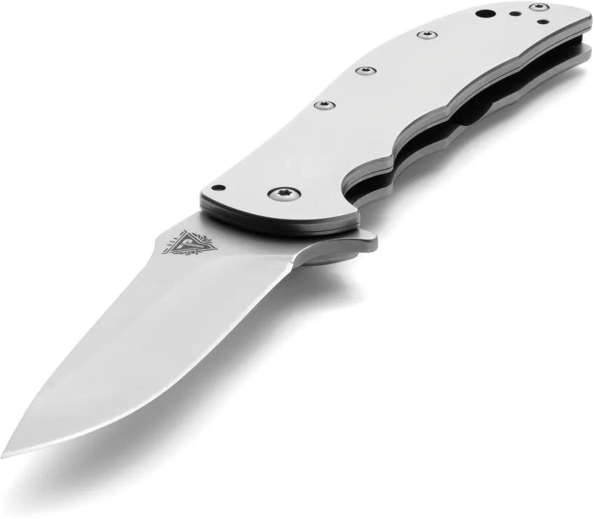 Patriot Tactical Viper Framelock - Assisted Opening Folding Knife With 3.25in Blade Bead Blast Stainless by Patriot Tactical