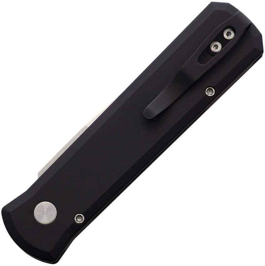 Pro Tech Auto Godson EDC Button Lock Knife CPM20CV Spear 3.13 Inch Blade 4.38 Inch Closed Copper Carbon Fiber Inlay by Pro Tech