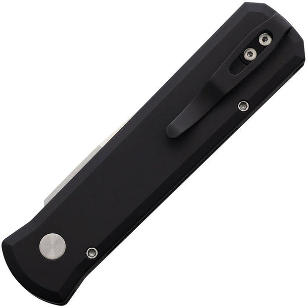 Pro Tech Auto Godson EDC Button Lock Knife CPM20CV Spear 3.13 Inch Blade 4.38 Inch Closed Copper Carbon Fiber Inlay by Pro Tech