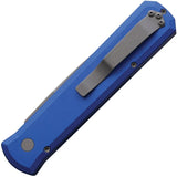 Pro Tech Auto Godfather Button Lock Knife Automatic Opening 154CM Spear Point Blue Handle For EDC Enthusiasts by Pro Tech
