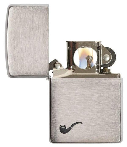 Zippo Pipe Brushed Chrome Windproof Lighter by Zippo