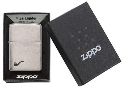 Zippo Pipe Brushed Chrome Windproof Lighter by Zippo