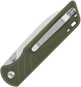 QSP Parrot Linerlock V2 Green G10 Handle - 3.25 Inch D2 Satin Blade for EDC Enthusiasts by QSP Knife