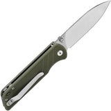 QSP Parrot Linerlock V2 Green G10 Handle - 3.25 Inch D2 Satin Blade for EDC Enthusiasts by QSP Knife