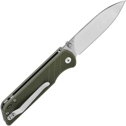 QSP Parrot Linerlock V2 Green G10 Handle - 3.25 Inch D2 Satin Blade for EDC Enthusiasts by QSP Knife