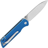 QSP Parrot Linerlock Blue V2 - D2 Satin Blade And Blue G10 Handle For Everyday Carry by QSP Knife
