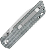 QSP Parrot Linerlock Denim V2 - Compact EDC Knife With D2 Satin Blade And Denim Micarta Handle by QSP Knife