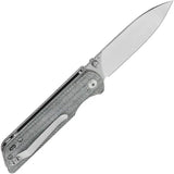 QSP Parrot Linerlock Denim V2 - Compact EDC Knife With D2 Satin Blade And Denim Micarta Handle by QSP Knife