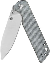 QSP Parrot Linerlock Denim V2 - Compact EDC Knife With D2 Satin Blade And Denim Micarta Handle by QSP Knife