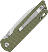 QSP Parrot Knife Linerlock EDC Enthusiasts Green Micarta Handle D2 Satin Spear Point Blade by QSP Knife