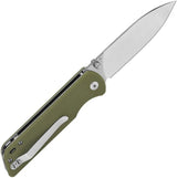 QSP Parrot Knife Linerlock EDC Enthusiasts Green Micarta Handle D2 Satin Spear Point Blade by QSP Knife