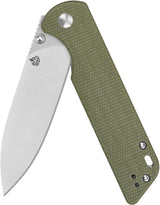 QSP Parrot Knife Linerlock EDC Enthusiasts Green Micarta Handle D2 Satin Spear Point Blade by QSP Knife