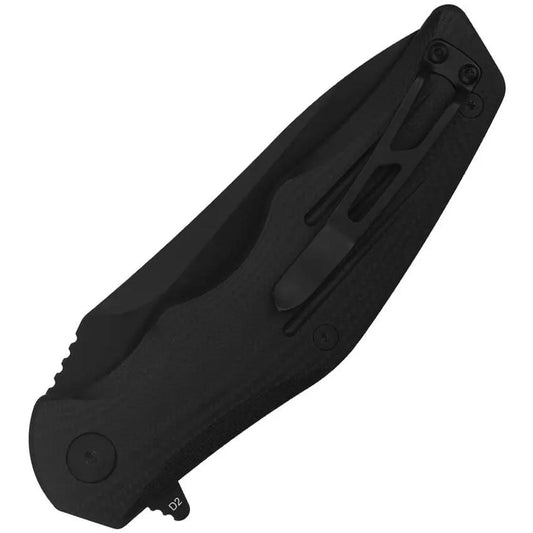 QSP Pangolin Linerlock Knife - D2 Blade Black G10 Handle For Compact Everyday Carry by QSP Knife