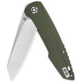 QSP Phoenix Linerlock Knife Green G10 3.75 Inch D2 Blade Stonewash Satin Finish - Ideal EDC Knife by QSP Knife