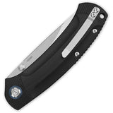 QSP Copperhead Linerlock Knife EDC Enthusiasts Compact Three Point Five Inch Blade 14C28N Black G10 Stonewash Satin Finish by QSP Knife